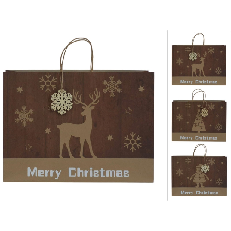SHOPPER 46X33X12CM CRAFT NATALE SOGGETTI ASSORTITI