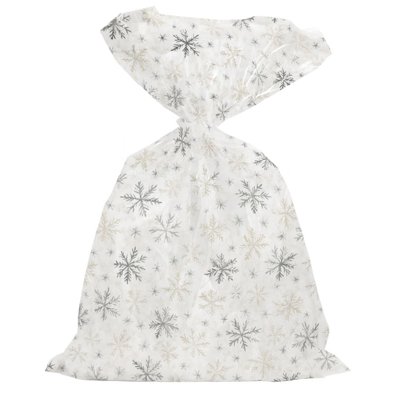 BUSTE CELLO 35X50CM 25PZ FIOCCHI DI NEVE DOUBLE