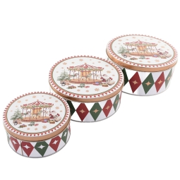 SCATOLA TONDA SET 3PZ  D.19X5X9-18,5X7,5-13X5X6,5