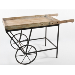CARRETTO LEGNO 130X60H78 CM RUOTE FERRO