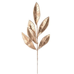 FIORE FOGLIE DI MAGNOLIA 12PZ H30CM ORO