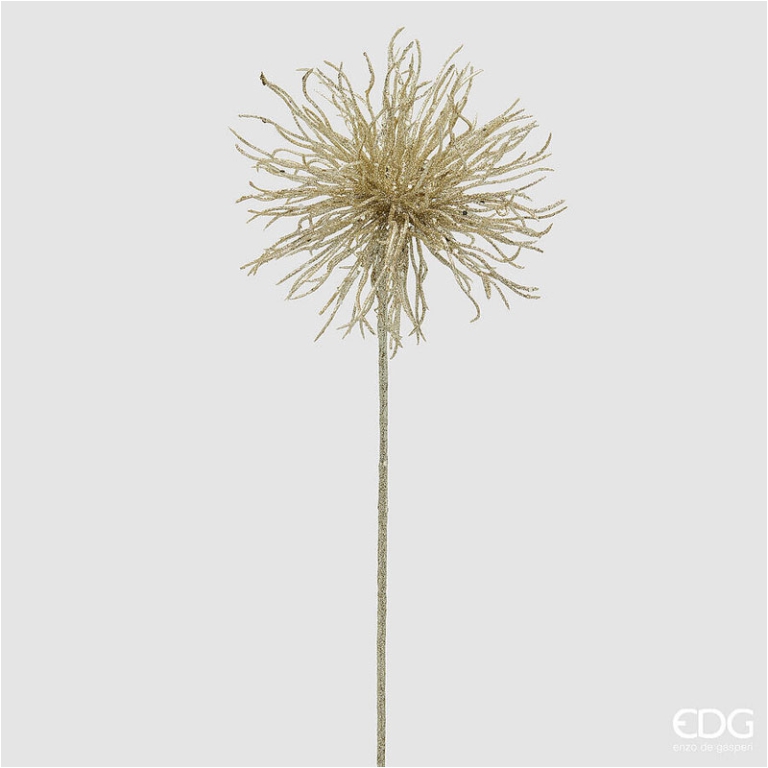 RAMO POMPOM GLITTER H60CM CHAMPAGNE