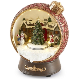 DIORAMA SFERA H22,5CM LED MOVIMENTO E SUONI XMAS