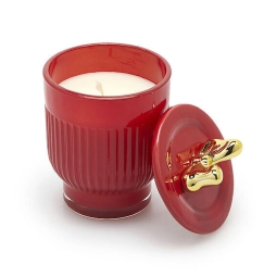 CANDELA 120GR H11CM ROSSA TAPPO FIOCCO PROFUMATA