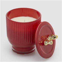 CANDELA 235GR H13CM ROSSA TAPPO FIOCCO PROFUMATA
