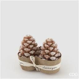 CANDELA PIGNA SET 2PZ    D6H9CM NOCCIOLA