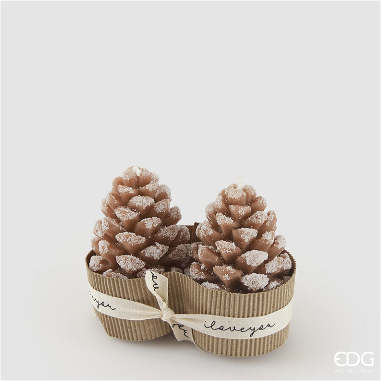 CANDELA PIGNA SET 2PZ    D6H9CM NOCCIOLA