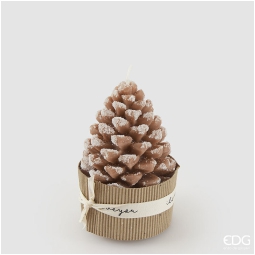 CANDELA PIGNA D8H12,5CM  NOCCIOLA