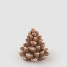 CANDELA PIGNA D10,5H9,5CM NOCCIOLA