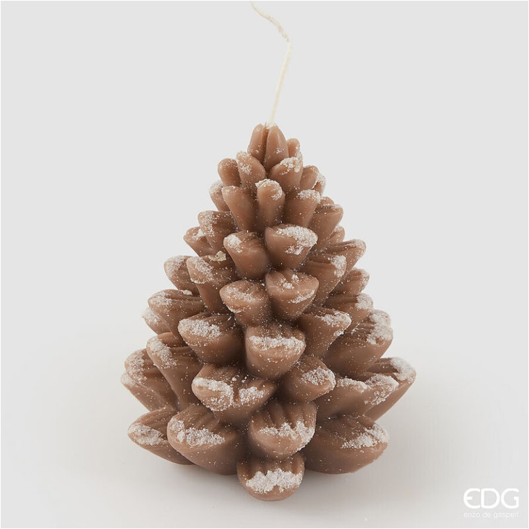 CANDELA PIGNA D12,5H14CM NOCCIOLA