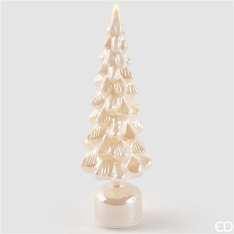 DECORO ALBERO H40CM LED  MOVIMENTO E SUONI PERLA