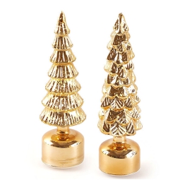 DECORO ALBERO H35CM LED MOV/SUONO ORO SOGGETTI ASSORTITI