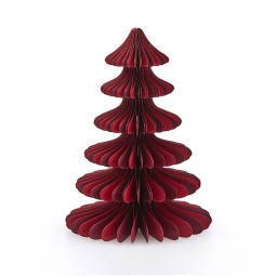 DECORO ALBERO H25CM 3D   CARTA ROSSO