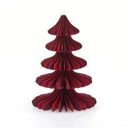 DECORO ALBERO H20,5CM 3D CARTA ROSSO