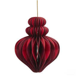 DECORO TROTTOLA CARTA 3D H15CM ROSSA