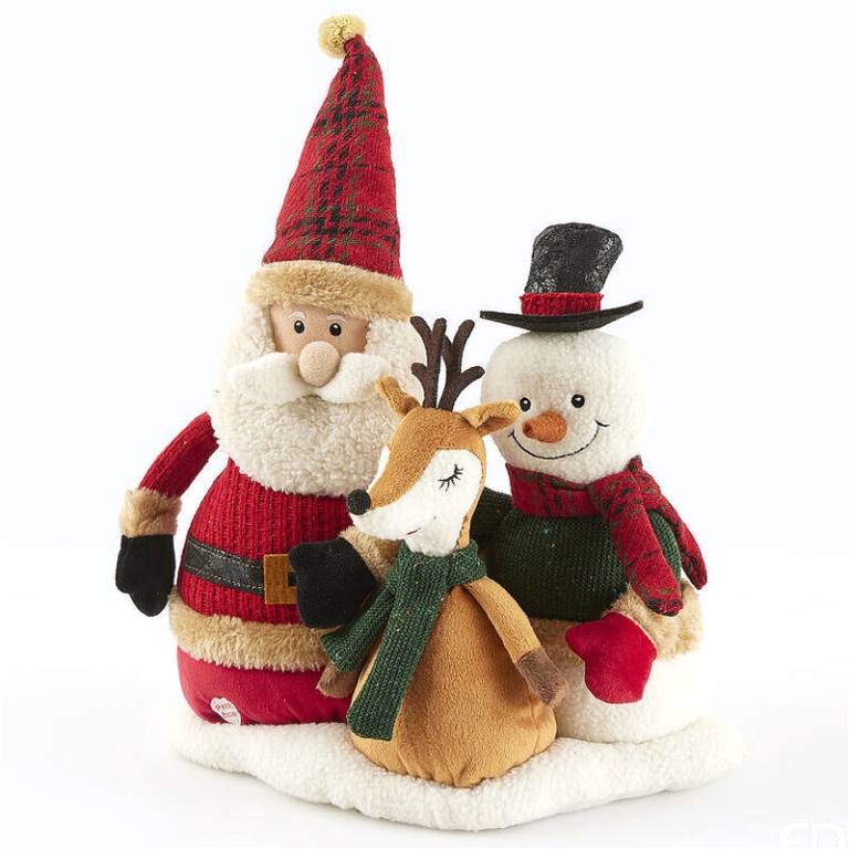 DECORO PELUCHE XMAS H36CMLED MOVIMENTI E SUONI