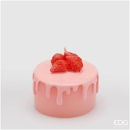 CANDELA TORTA FRAGOLA    D11H9CM
