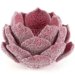 PORTACANDELA PIGNA SUGAR D12H8CM BORDEAUX