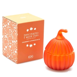CANDELA ZUCCA H14CM VETRO ARANCIONE