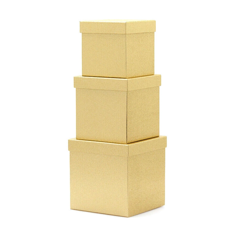 SCATOLA SET 3PZ GLITTER  ORO