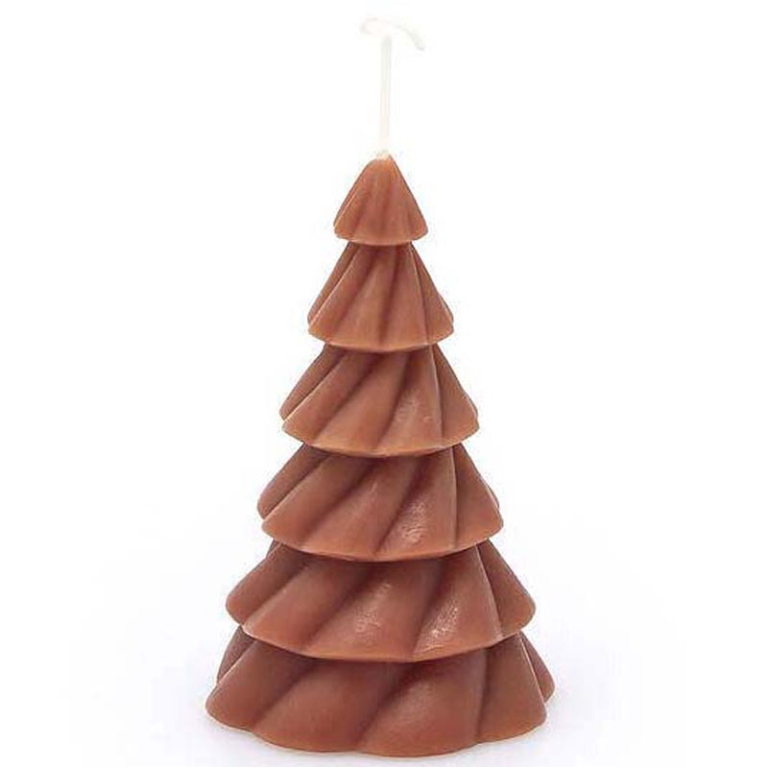 CANDELA PINO D8H12CM     MARRONE