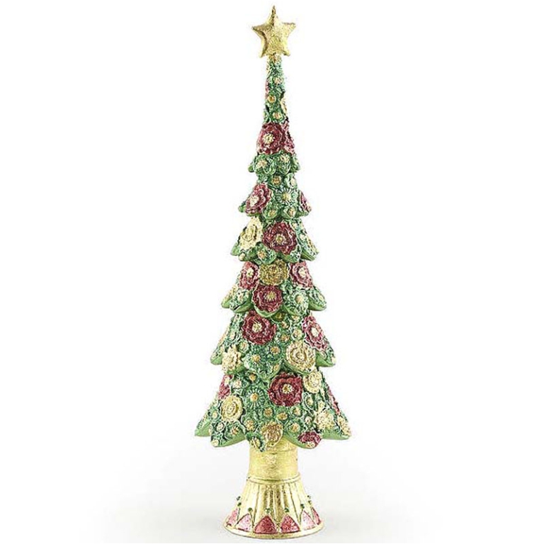 ALBERO DI NATALE BASE ORO H36CM