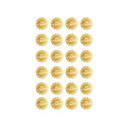 SET ADESIVI D3CM 10FG    MERRY CHRISTMAS ORO