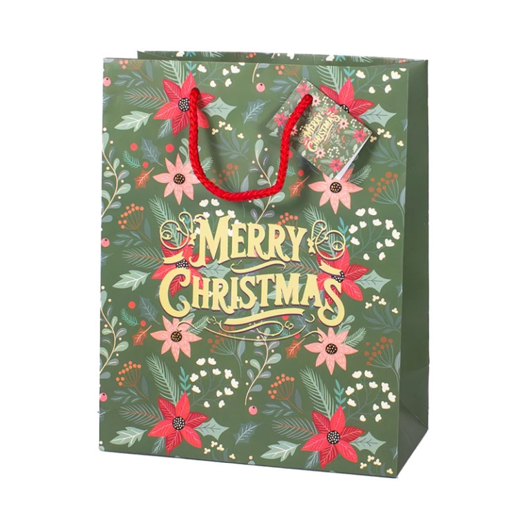 SHOPPER XMAS 18X9X23CM   MERRY XMAS SOGGETTI ASSORTITI 3