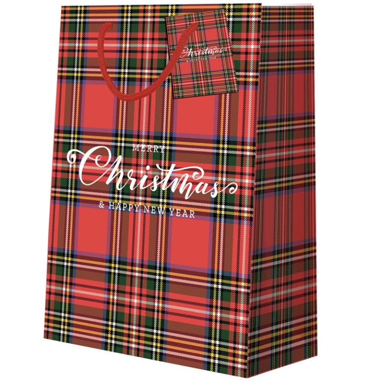 SHOPPER XMAS 33X10X45CM  SCOZZESE