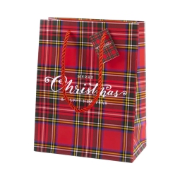 SHOPPER XMAS 24X12X19,5CM SCOZZESE