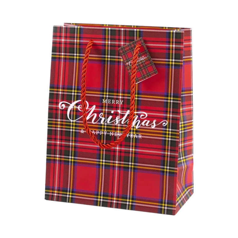 SHOPPER XMAS 24X12X19,5CM SCOZZESE