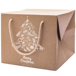 SHOPPER PANETTONE BOX    24X24X20CM KRAFT ALBERO