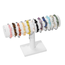 BRACCIALE PIETRE NATURALI 12PZ ACCIAIO EXPOBANCO