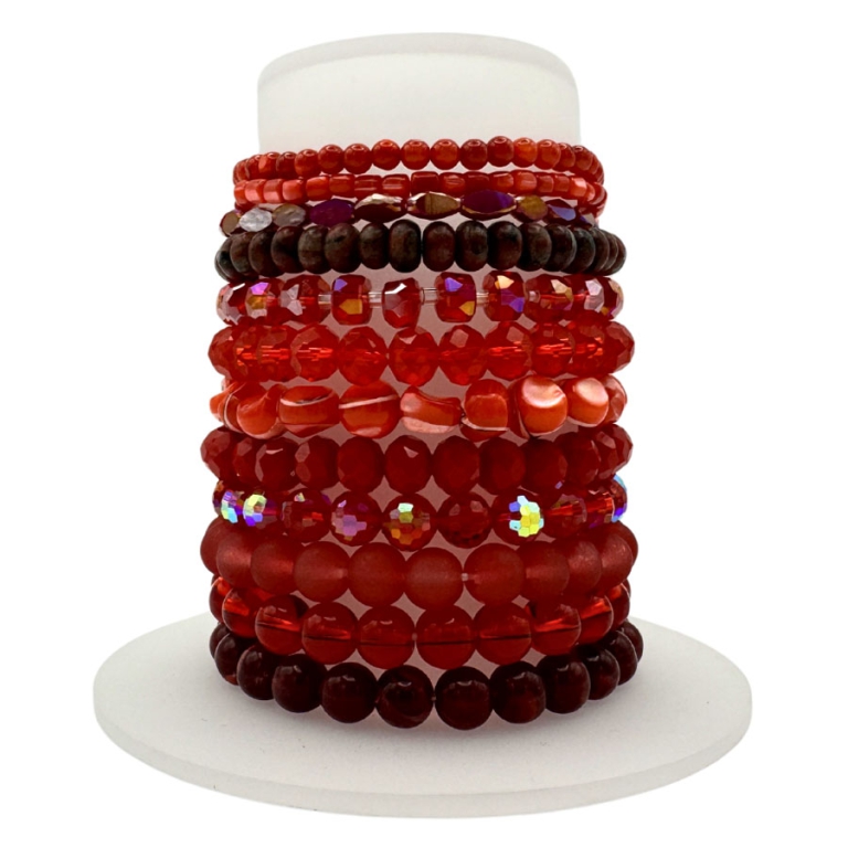 BRACCIALE PIETRE ROSSE   12PZ EXPOBANCO