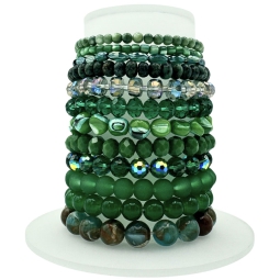 BRACCIALE PIETRE VERDI   12PZ EXPOBANCO