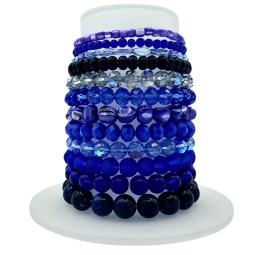 BRACCIALE PIETRE BLU     12PZ EXPOBANCO