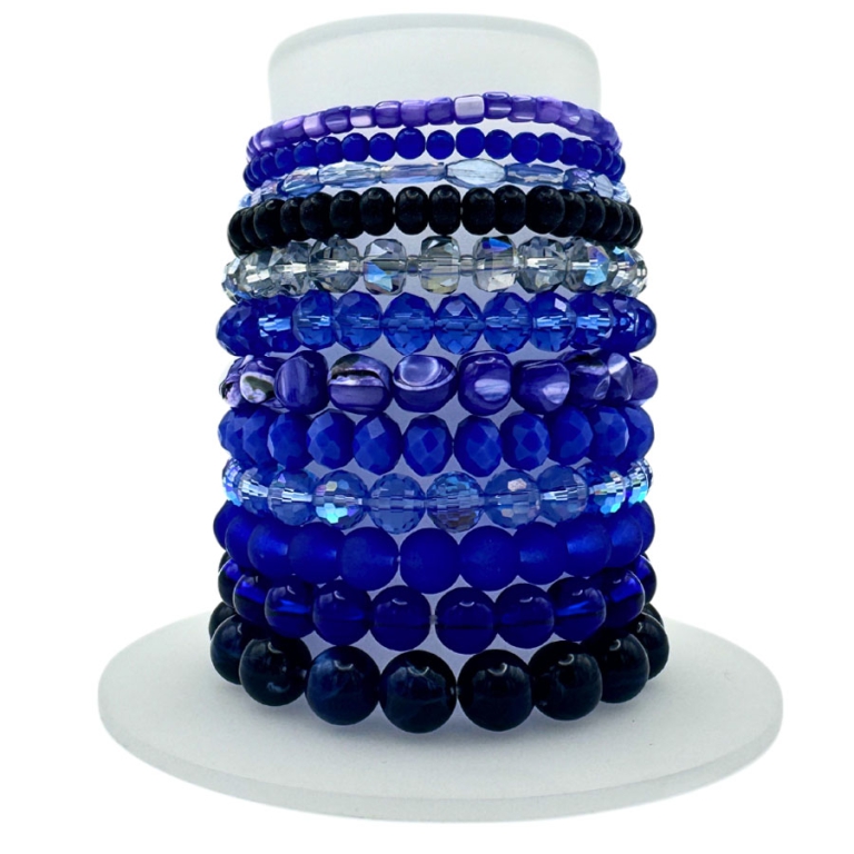 BRACCIALE PIETRE BLU     12PZ EXPOBANCO
