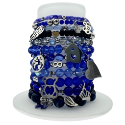BRACCIALE PIETRE BLU 12PZCON PENDENTI EXPOBANCO