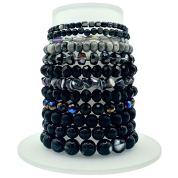 BRACCIALE PIETRE NERE    12PZ EXPOBANCO