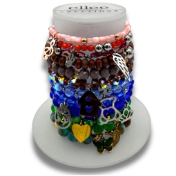 BRACCIALE PIETRE E CHARMS12PZ SOGGETTI ASSORTITI EXPOBANCO