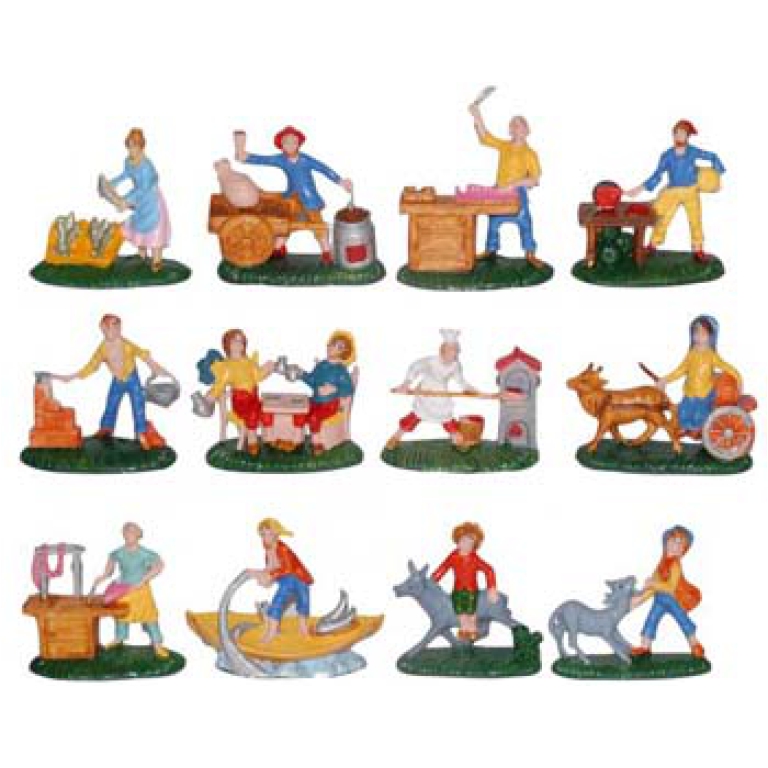 FIGURANTI 3,5CM SET 6PZ  IN BUSTA POLICROMO ED35
