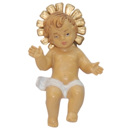 BIMBO GESU' 9X6CM IN CULLA CON AUREOLA E1233-NC