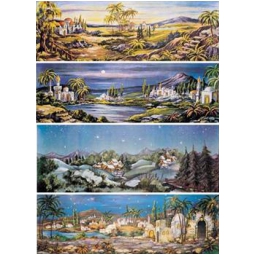FONDALE PRESEPIO 140X50CM ASSORTITO