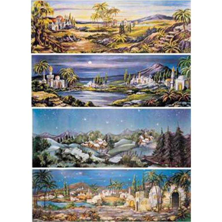 FONDALE PRESEPIO 140X50CM ASSORTITO
