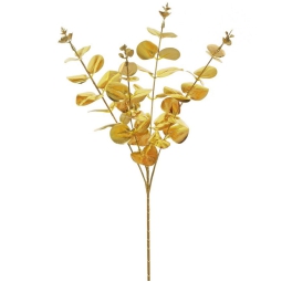 RAMO EUCALIPTO 4PZ H62CM DORATO