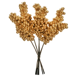 MINI BOUQUET BACCHE H24CM GIALLE