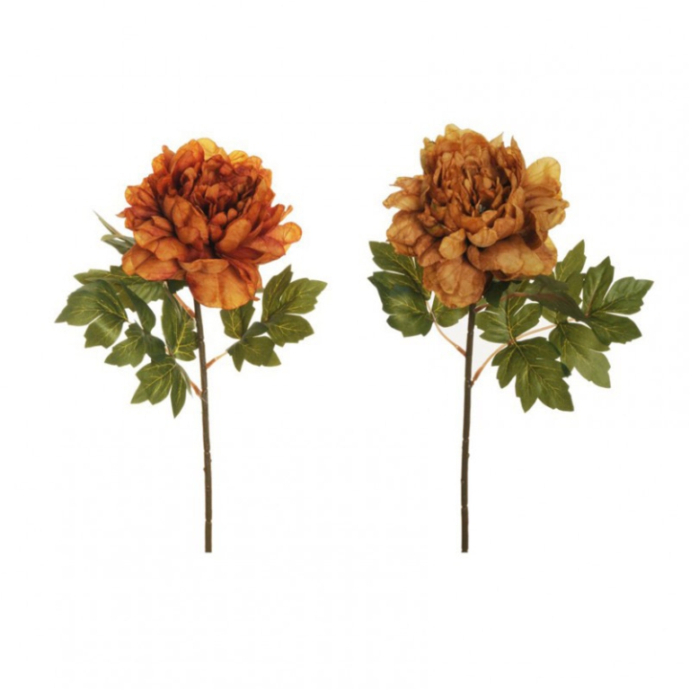 RAMO FIORE PEONIA H58CM  COLORI AUTUNNALI