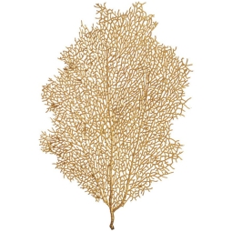 RAMO DECORO CORALLO      47X28CM DORATO