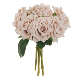 BOUQUET ROSE H24CM ROSA  ANTICO