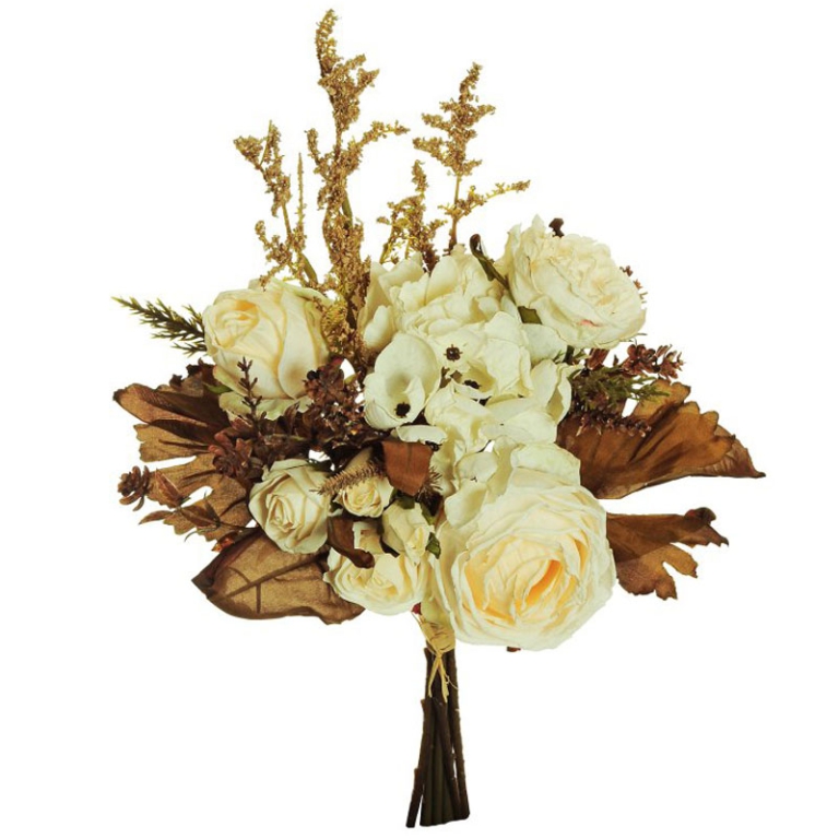 BOUQUET FIORI MISTI H37CM COLORI AUTUNNALI